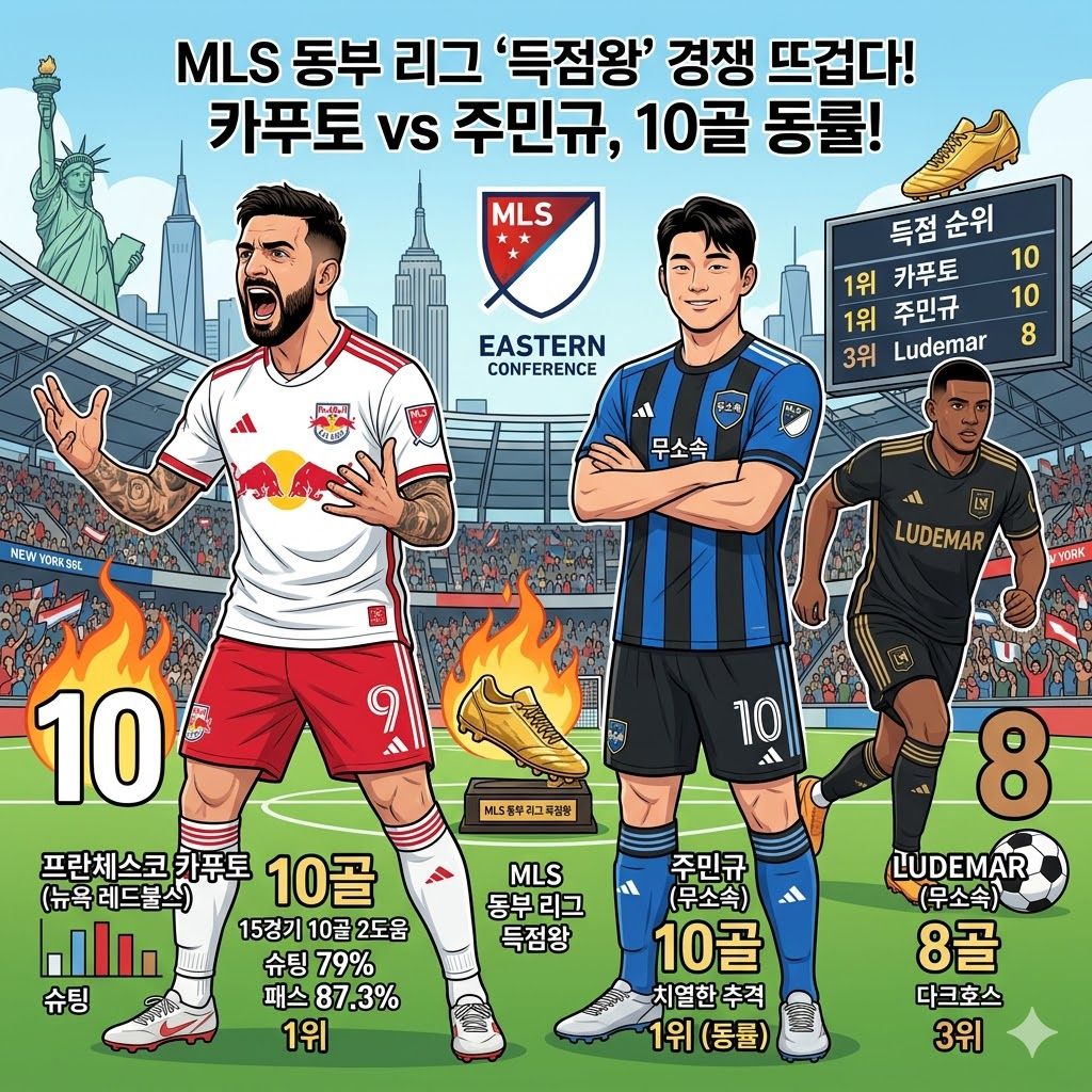 카푸토 MLS 동부 득점 선두 질주MLS 동부 득점왕 경쟁